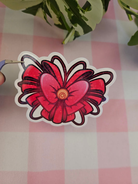 PGSM Ribbon Heart Die Cut Sticker