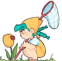 Juno staring at a bug