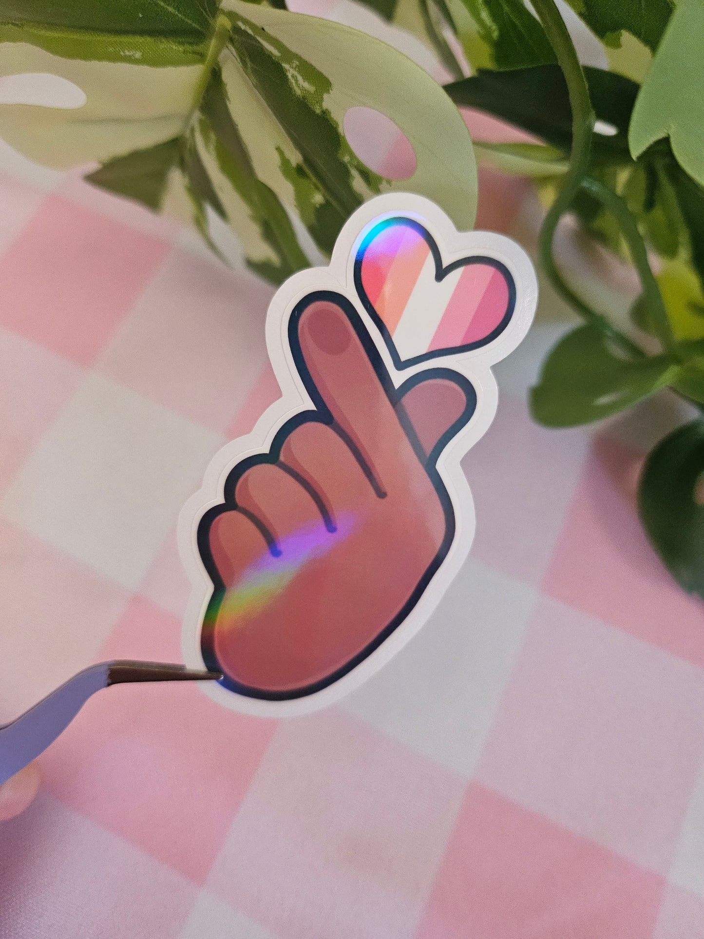 Pride Finger Heart Die Cut Stickers