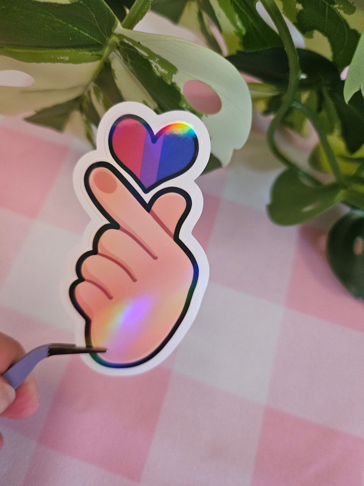 Pride Finger Heart Die Cut Stickers