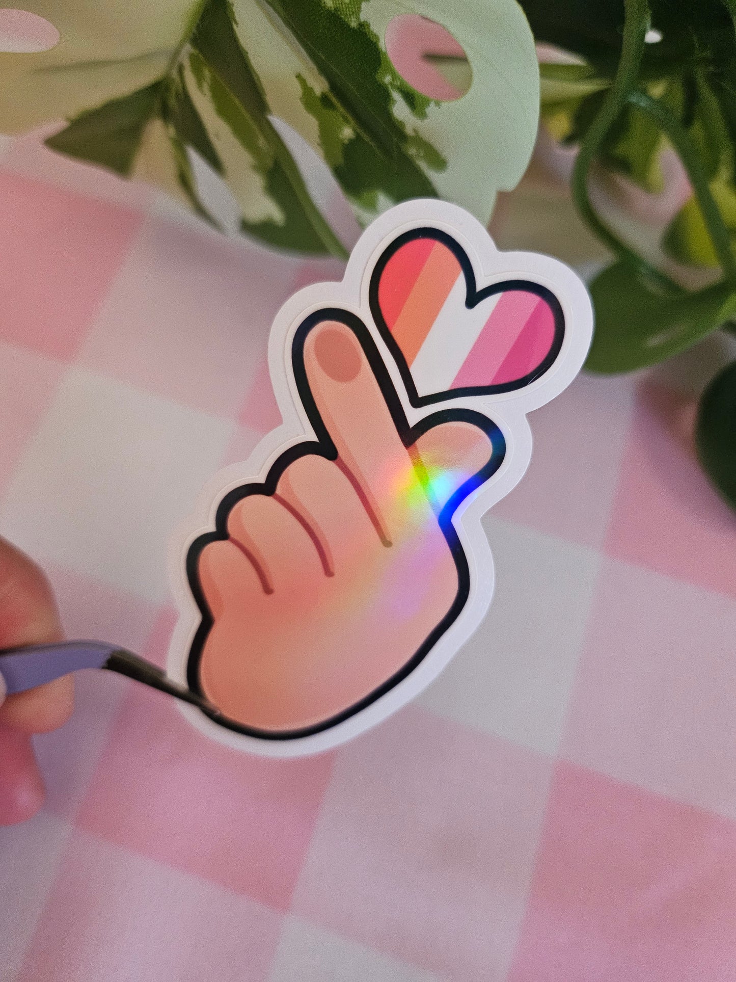 Pride Finger Heart Die Cut Stickers