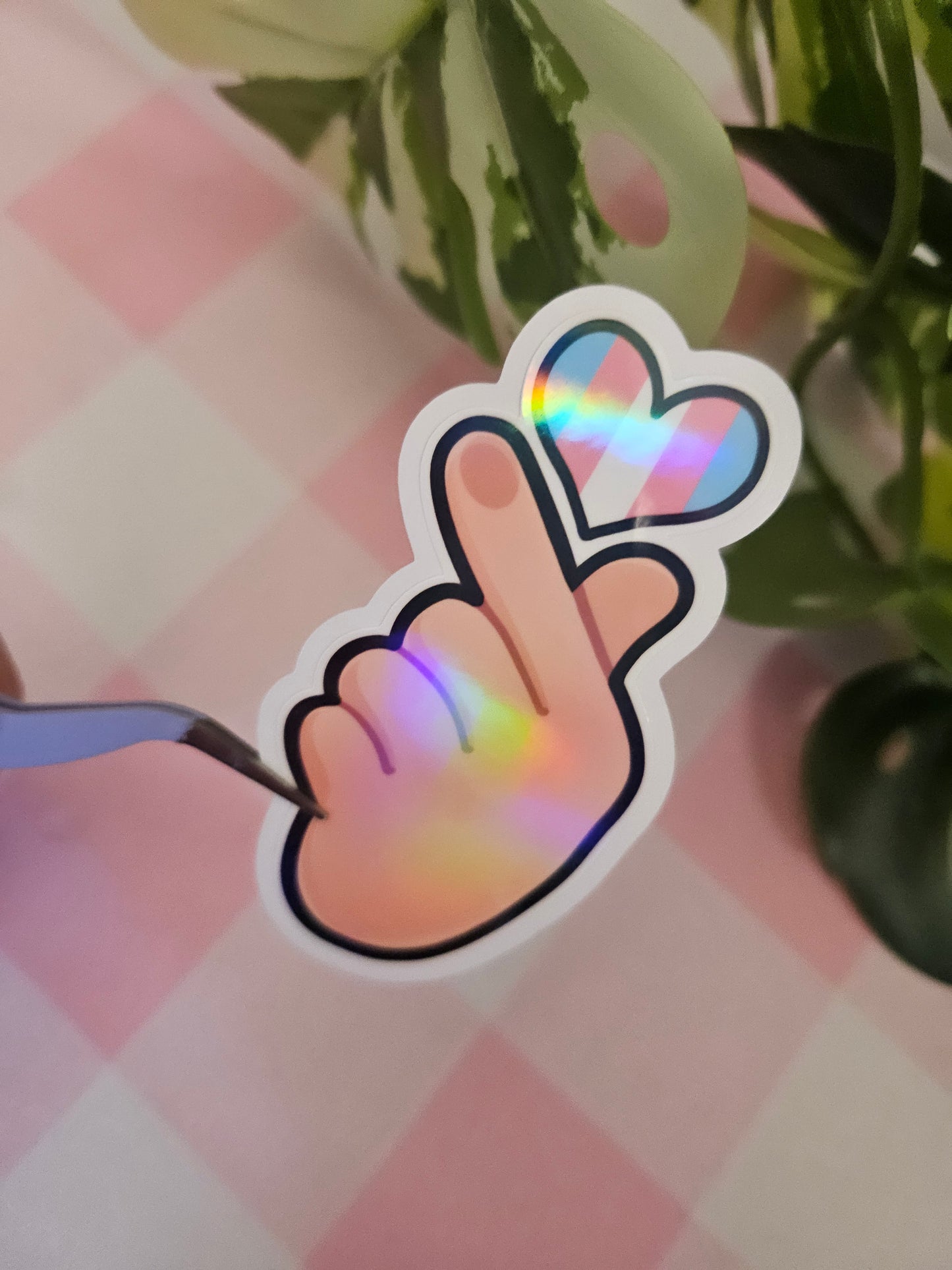 Pride Finger Heart Die Cut Stickers