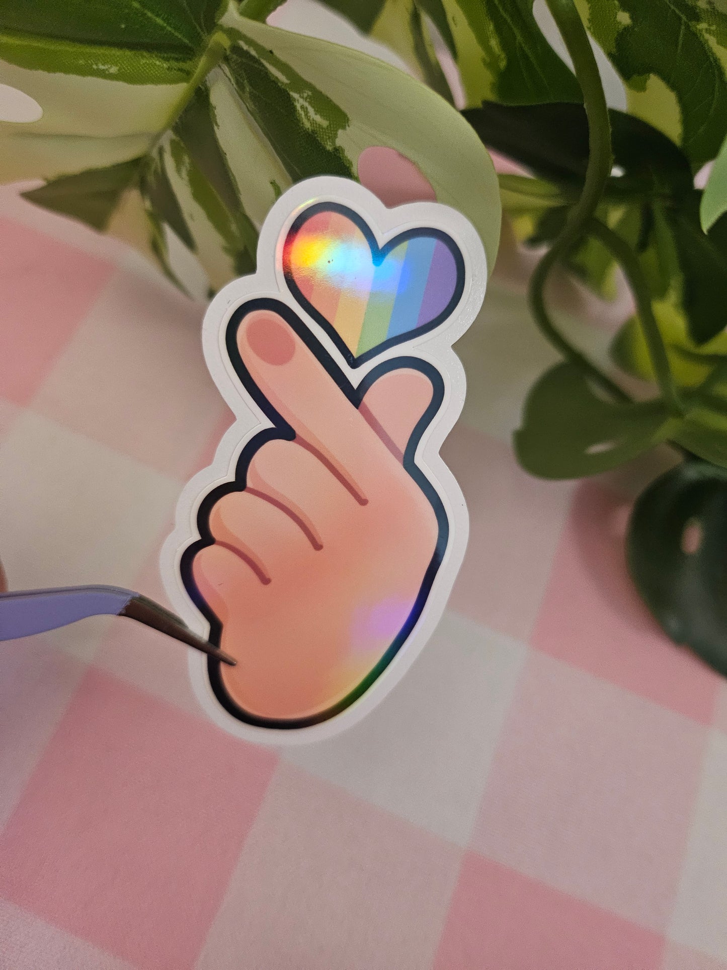 Pride Finger Heart Die Cut Stickers
