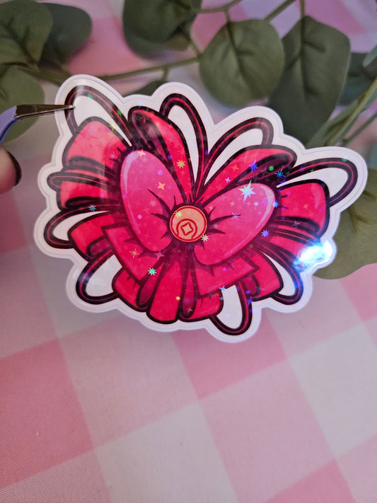 PGSM Ribbon Heart Die Cut Sticker